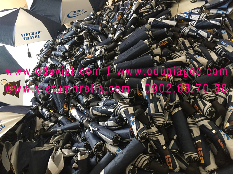 xưởng sản xuất ô dù cầm tay in logo quảng cáo